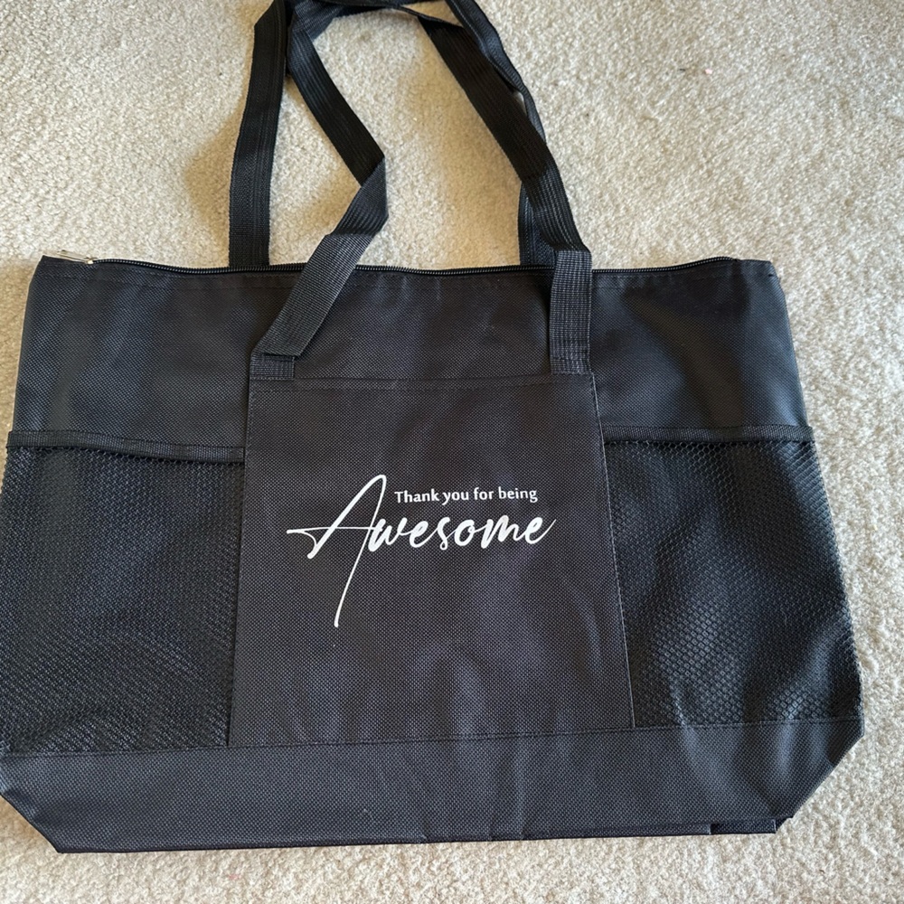 Black Canvas Tote Bag
